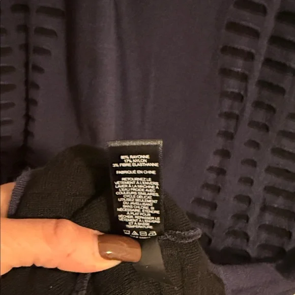 Express Midnight Blue Long Sleeve Dress - Picture 6 of 9